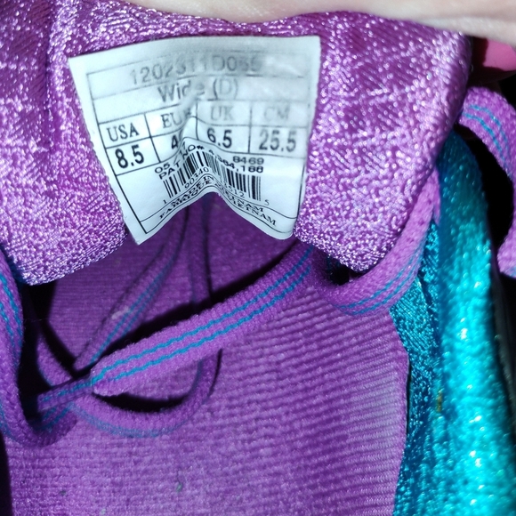 Brooks Adrenaline GTS 17 Running Shoes Silver/Purple Cactus Flower/Bluebird 8.5 - Picture 9 of 10